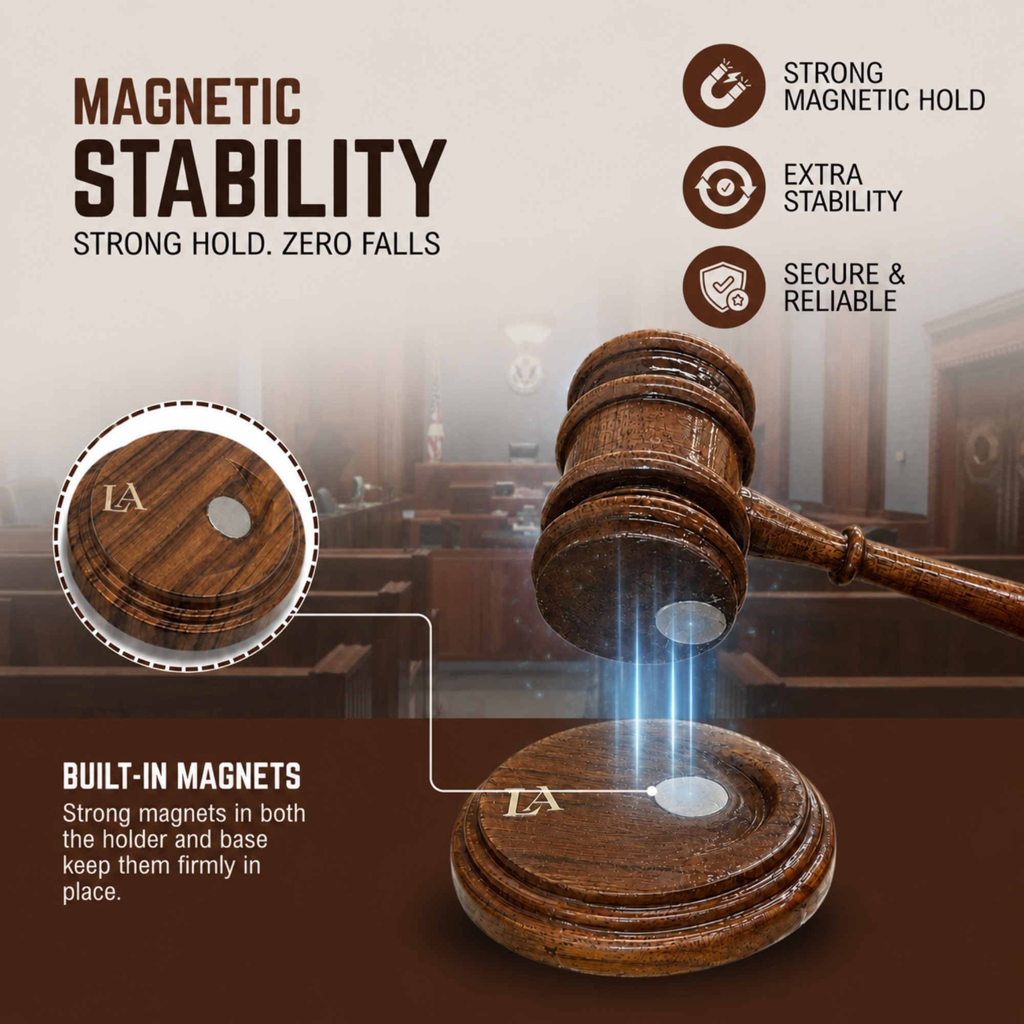 Lawful Approach Wooden Gavel Executive Gift Set | - Image 3
