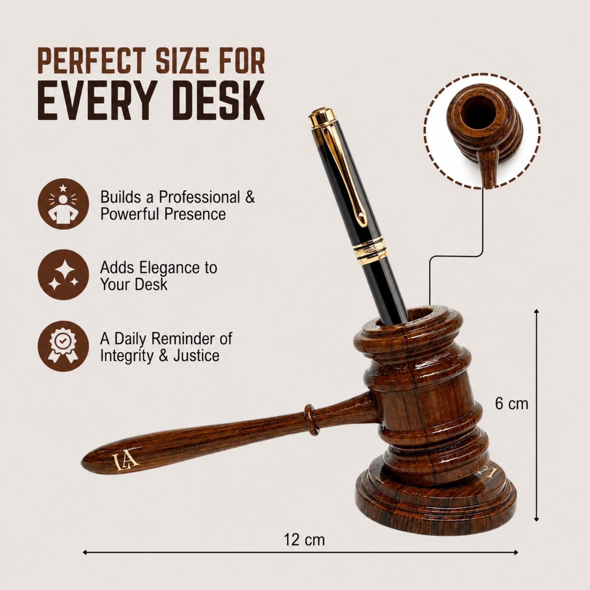 Lawful Approach Wooden Gavel Executive Gift Set | - Image 5