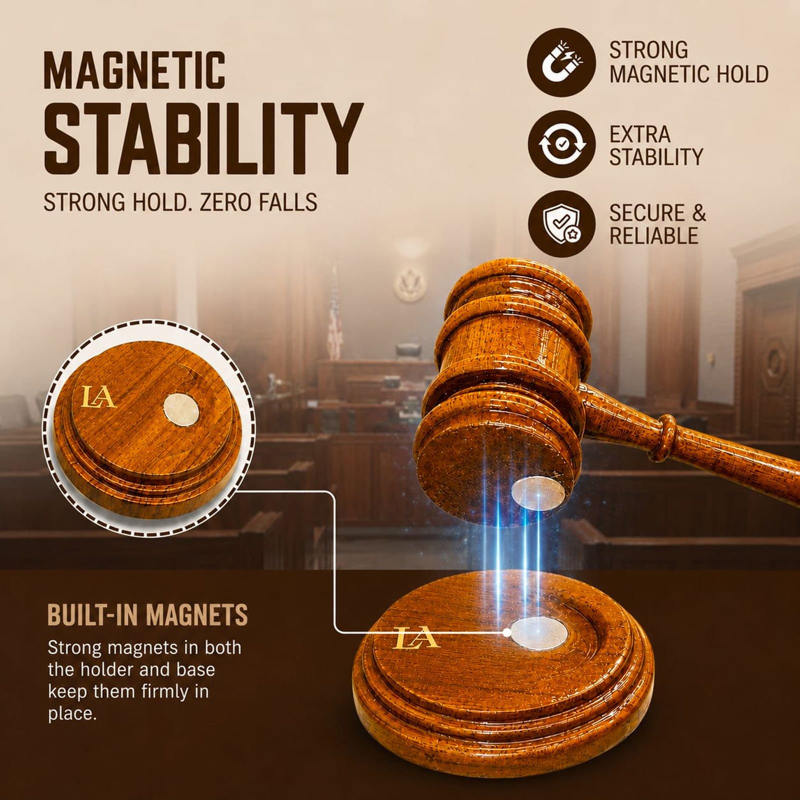 Lawful Approach Wooden Gavel Executive Gift Set || - Image 3